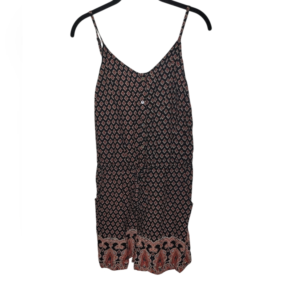 Ultra Pink Black and Coral Patterned Romper